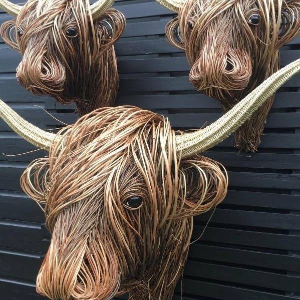 Woven Willow Highland Low resin highland trophy head home decoration decoration