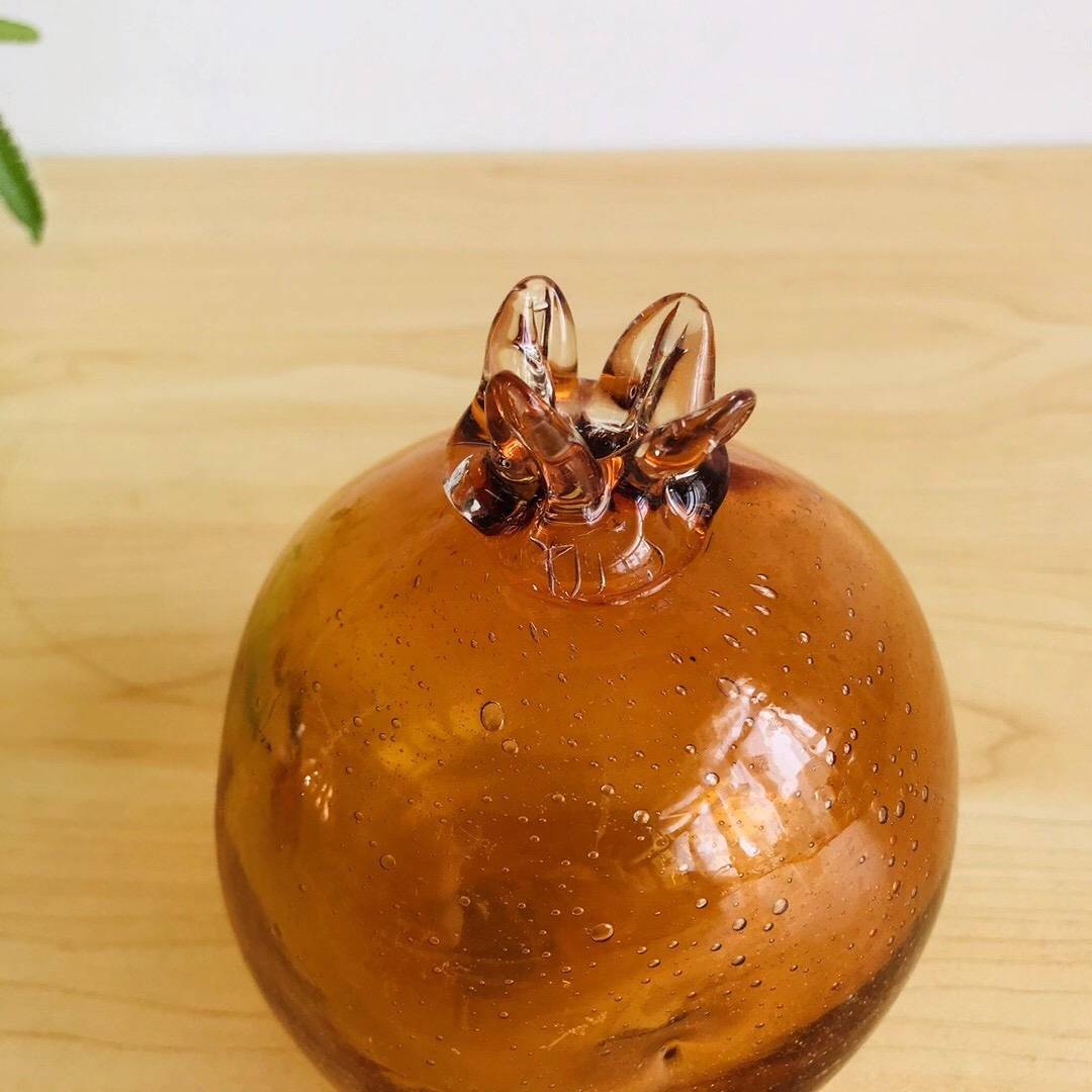 Export color glass pomegranate home decoration decoration