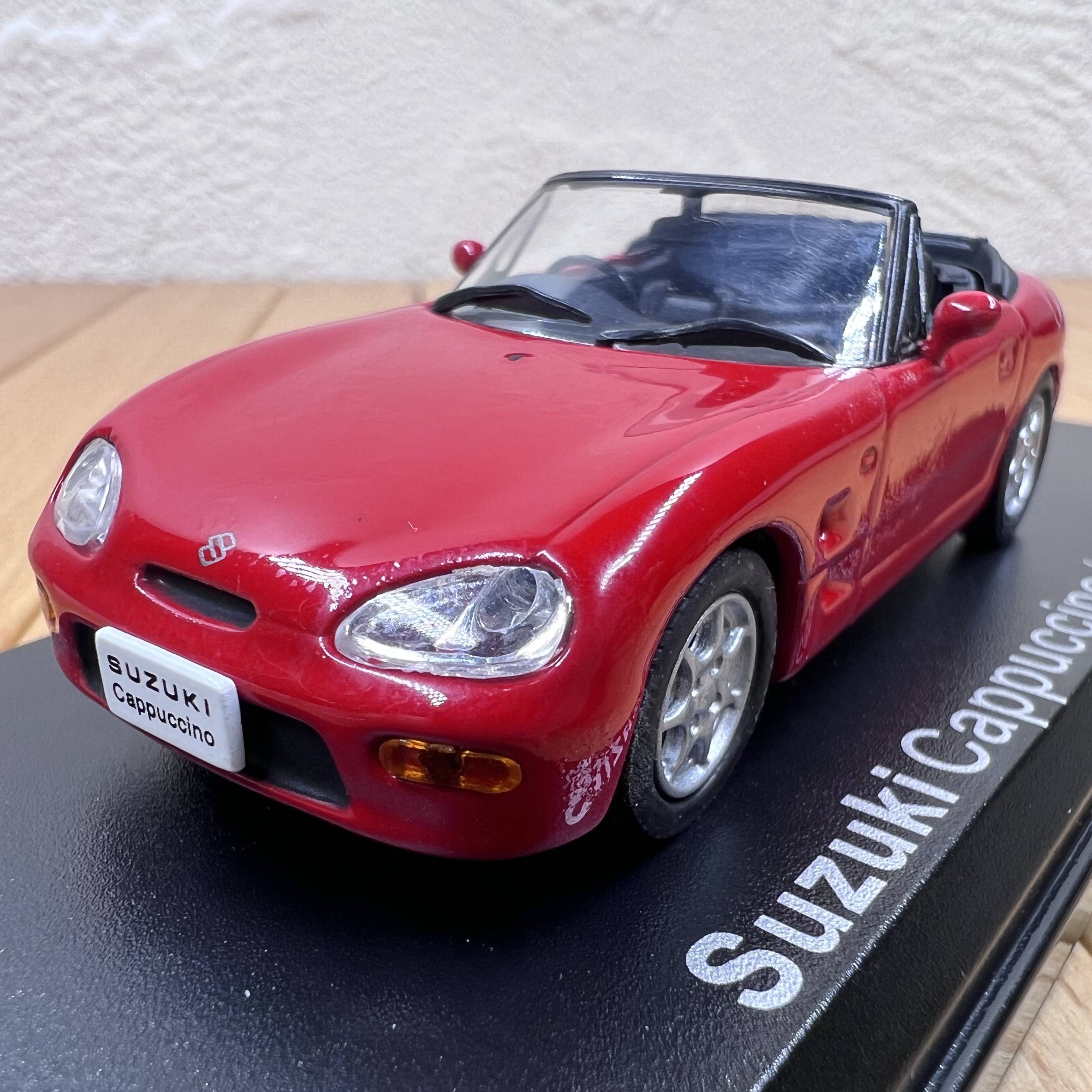 1:43 Suzuki 1991 Kabuccino Classic Old -style Automobile Alloy Model Swing Lotal Lotum Scenery