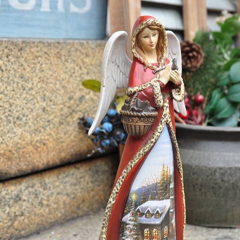 Retro handmade painting Fairy Angel