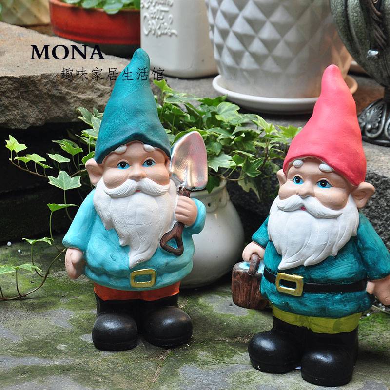 Rural Radio Retro Garden Garden Elves Poor Cement Swing Gardens Garden Swing Decoration