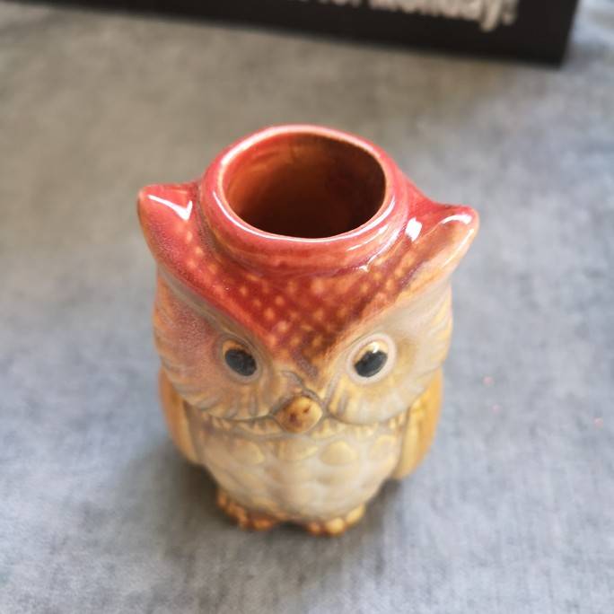 "Ink Porcelain" porcelain craft ceramic kiln transformed owl dental visa tube decoration decoration