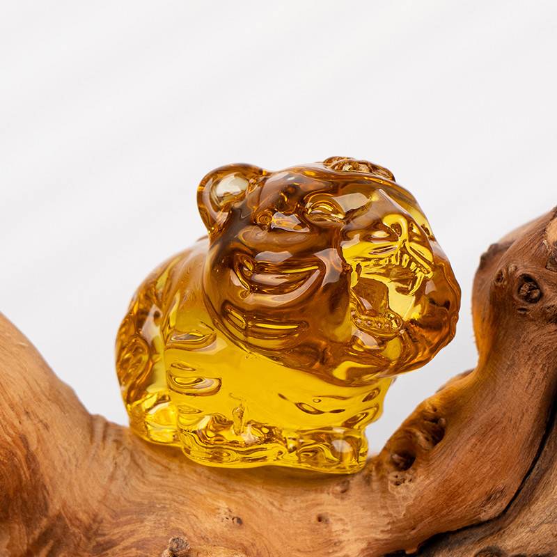 Crown Crystal Crystal Tiger Slice Colorful Yellow