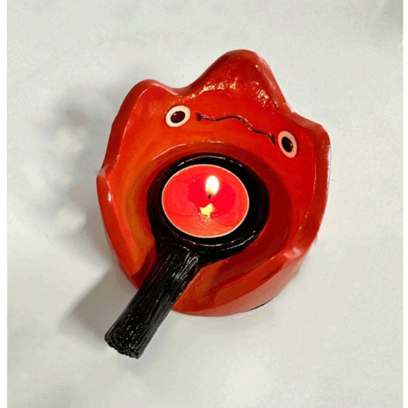 Cross -border Small Flames Creative Casifa Little Candle Household Packing Resin Gift Cartoon