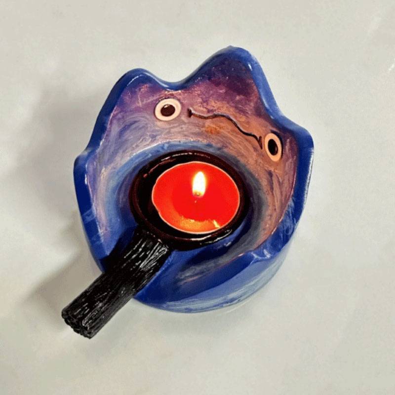 Cross -border Small Flames Creative Casifa Little Candle Household Packing Resin Gift Cartoon