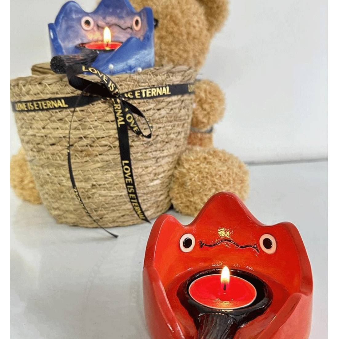 Cross -border Small Flames Creative Casifa Little Candle Household Packing Resin Gift Cartoon