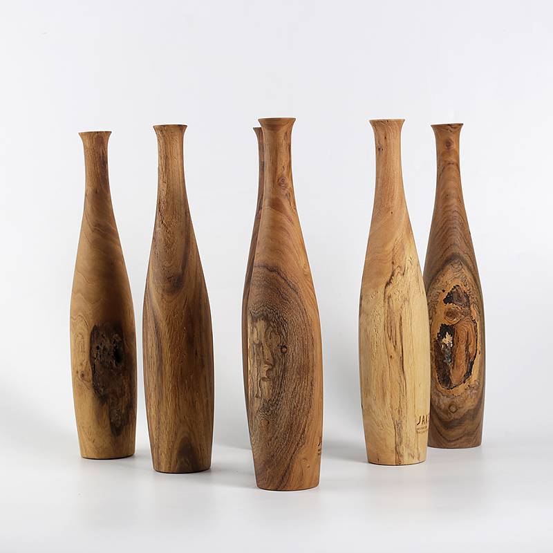 Wooden vase Exit Tail Single -style Home Packing Nordic Loggal Flower Hiber B & B.