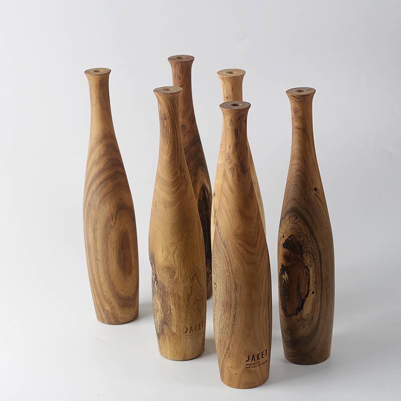 Wooden vase Exit Tail Single -style Home Packing Nordic Loggal Flower Hiber B & B.