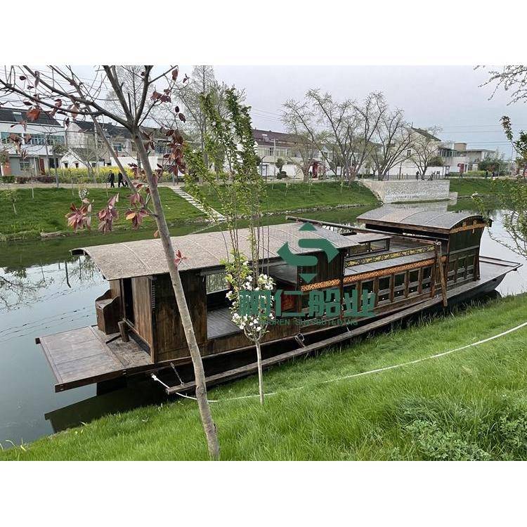Custom large -scale outdoor water Jiaxing Nanhu Red Ship Wood One Exhibition Hall Decoration Swing Hall Memorial Landscape