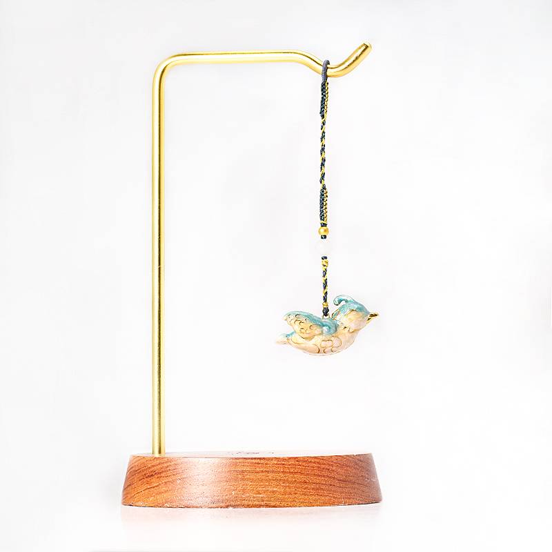 Display Luo Sanniang bronze gilt gold gift cold enamel