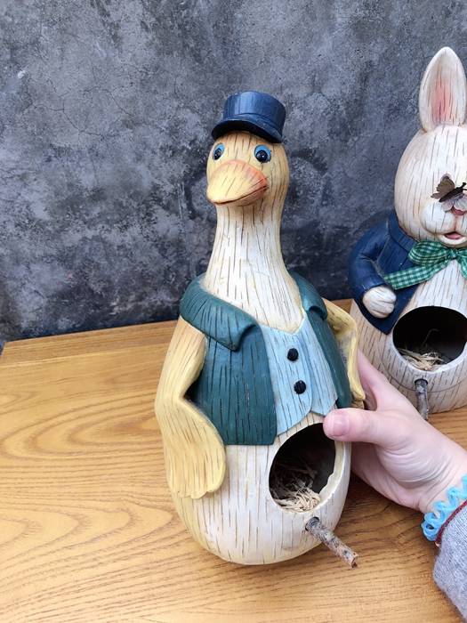 Sample carving Rabbit Gong Chicken Villa Home Decoration