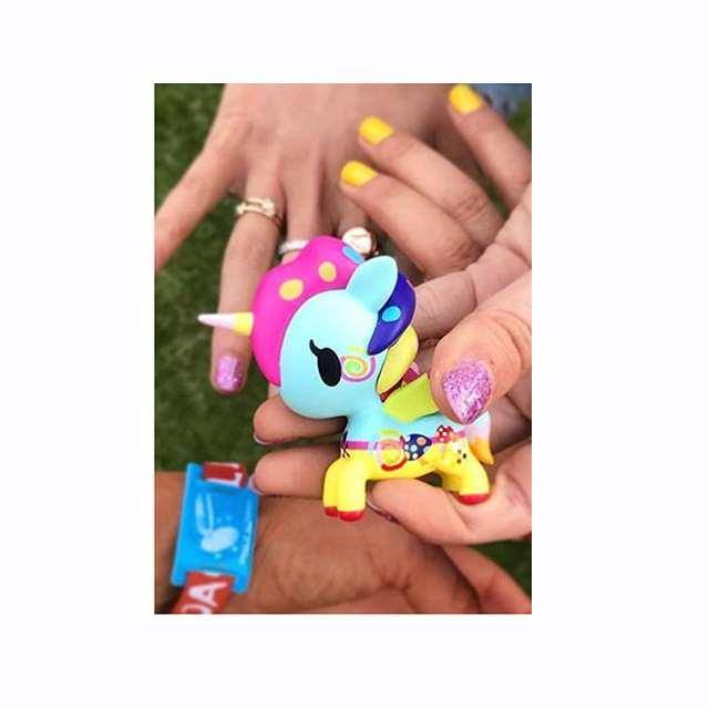 Limited cute little mushroom color unicorn little horses play blind box ornament model bulk cargo