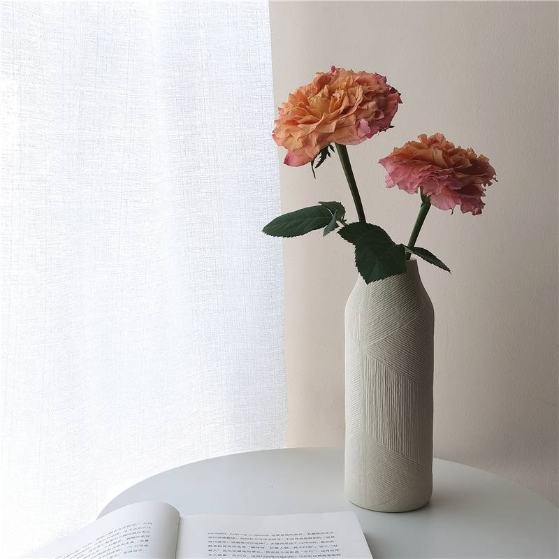 ZA*HOME texture ceramic vase Simple hydroponic