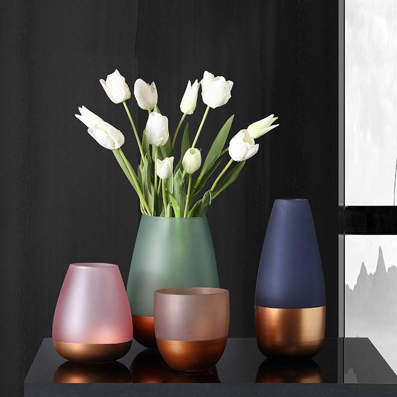Nordic modern vase Creative decoration living room flower arrangement crafts, television cabinet flower wares home dressing glass decoration