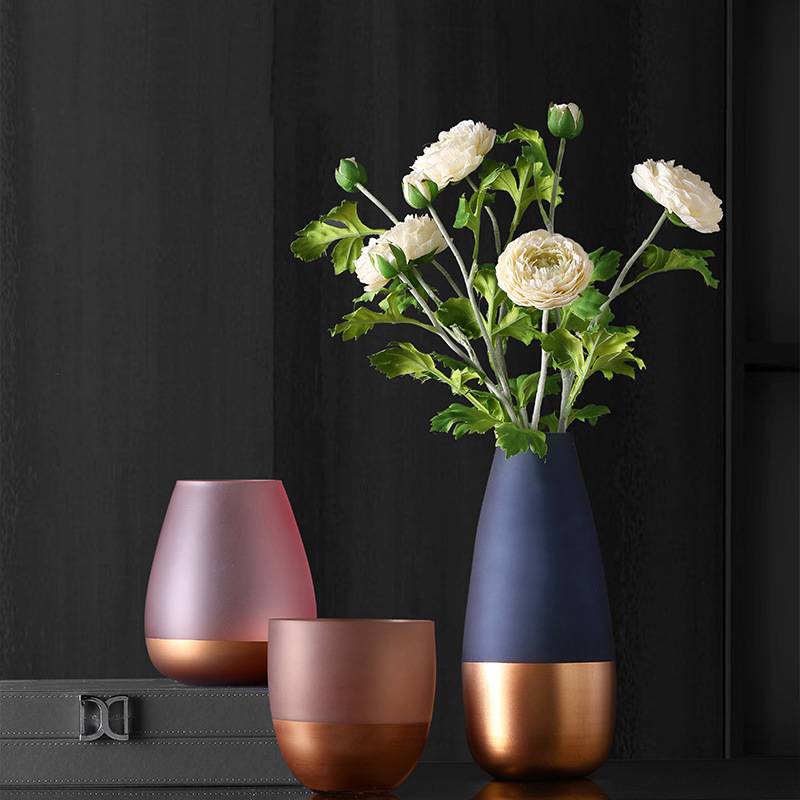 Nordic modern vase Creative decoration living room flower arrangement crafts, television cabinet flower wares home dressing glass decoration