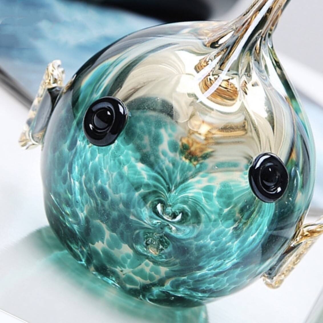 Exit handmade glass bubble fish living room ornaments