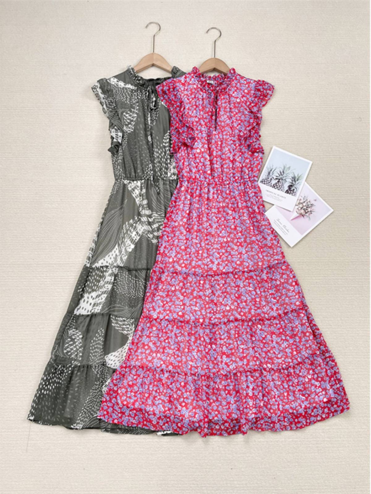 Dress dress long floral skirt