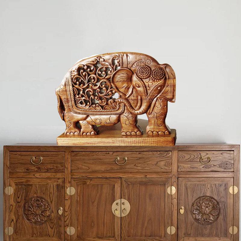 New product special Southeast Asian style decorative ornaments Personal gifts auspicious teak elephant decorative European -style solid wood households