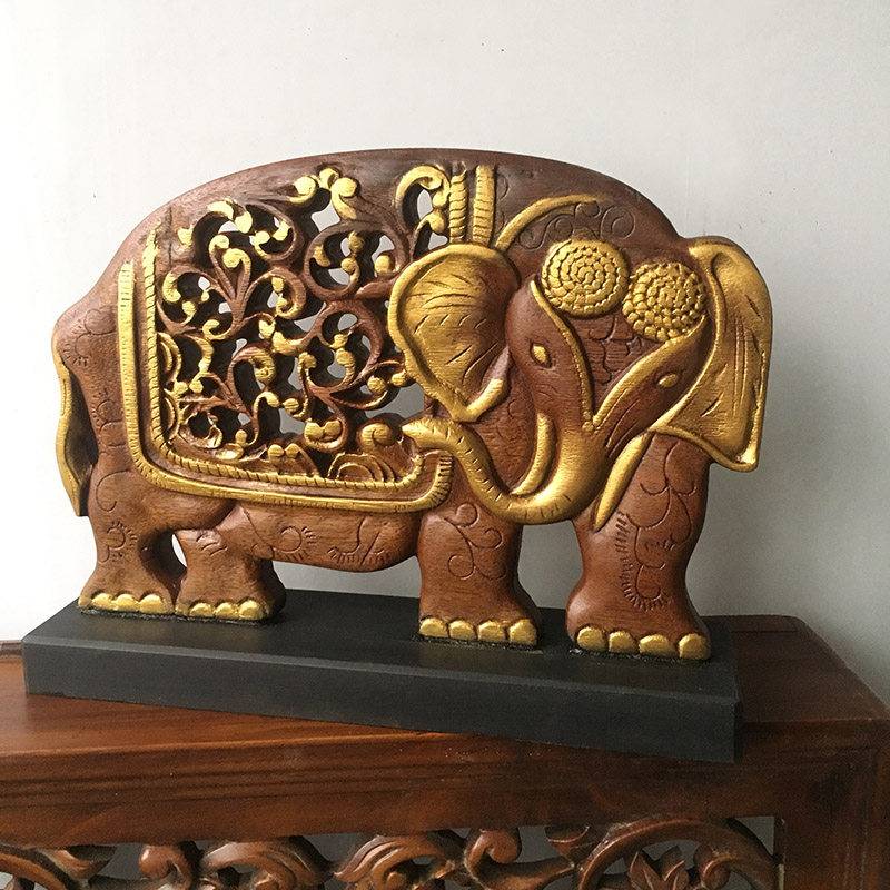 New product special Southeast Asian style decorative ornaments Personal gifts auspicious teak elephant decorative European -style solid wood households