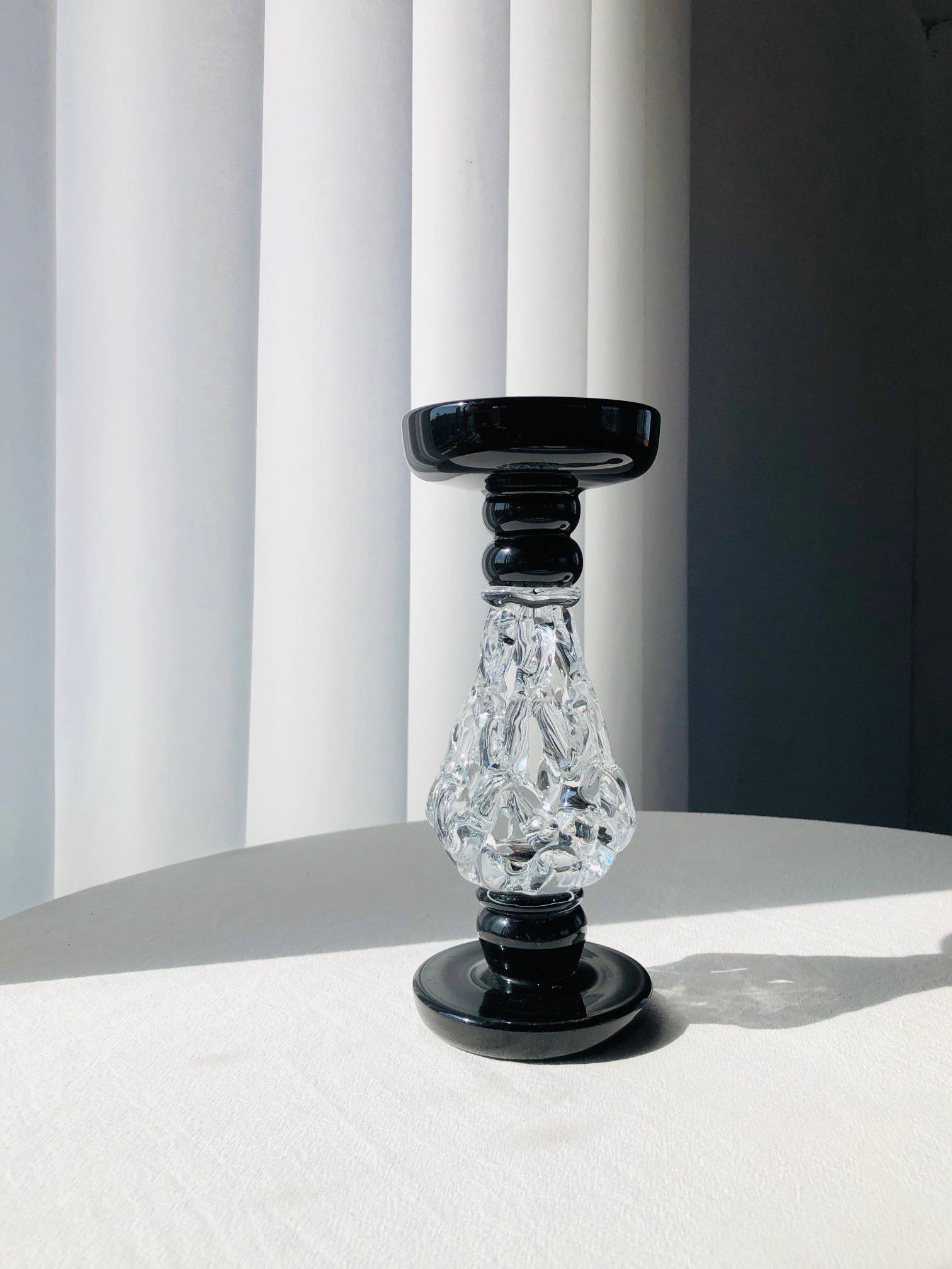 vintage medieval black glazed heavy workers transparent brushed brushed candle art ornaments creative ornament model room