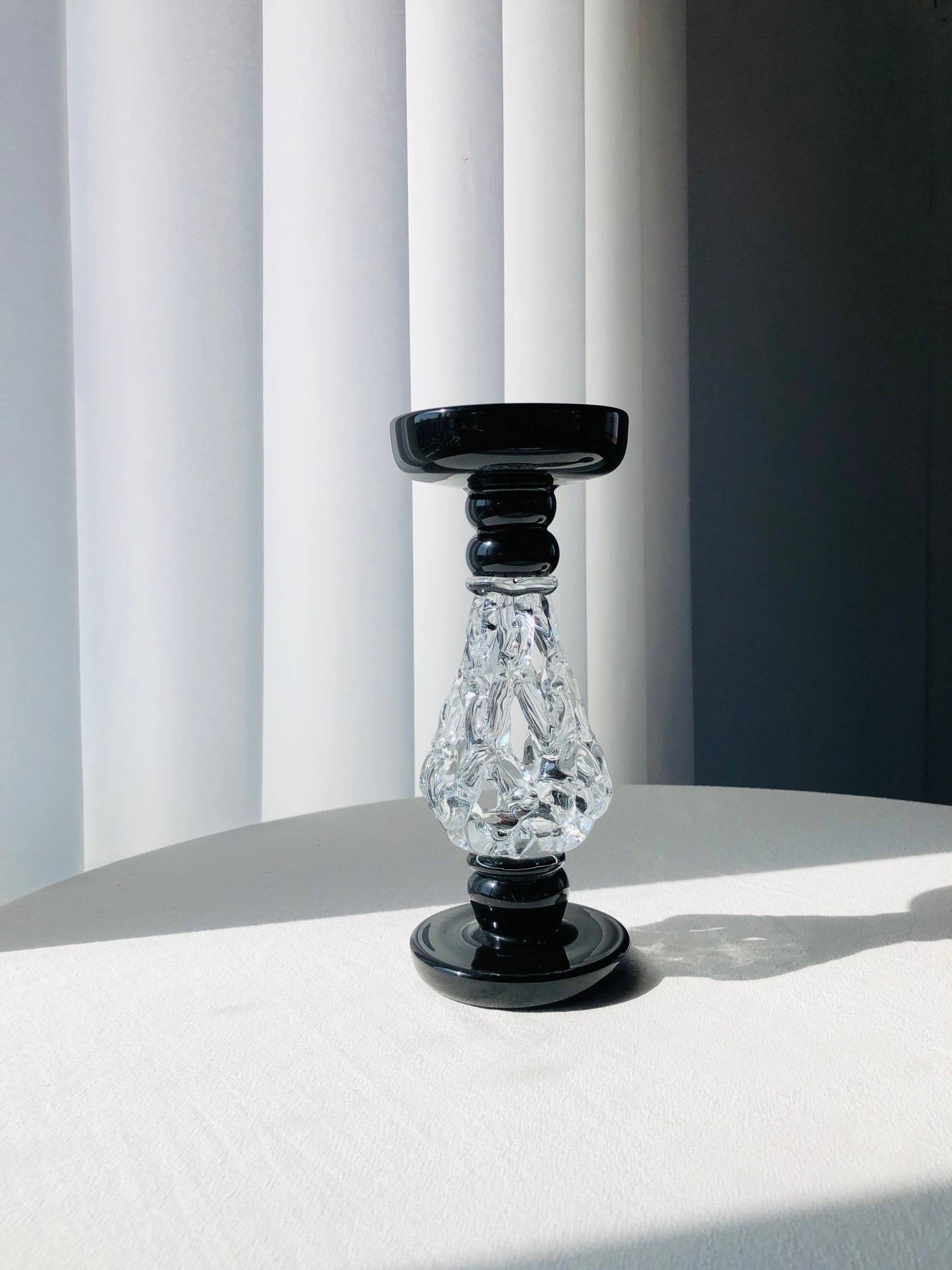 vintage medieval black glazed heavy workers transparent brushed brushed candle art ornaments creative ornament model room