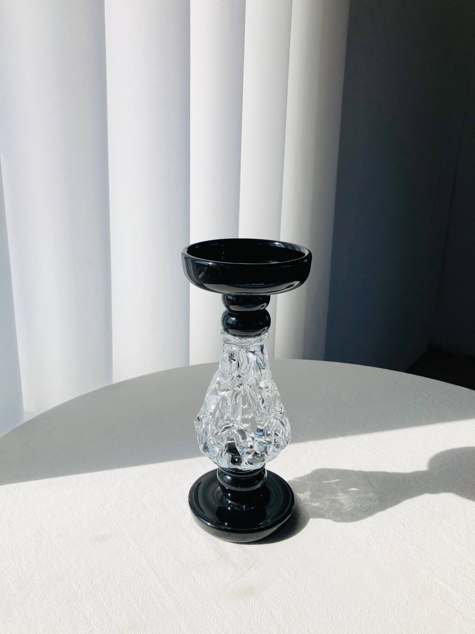 vintage medieval black glazed heavy workers transparent brushed brushed candle art ornaments creative ornament model room