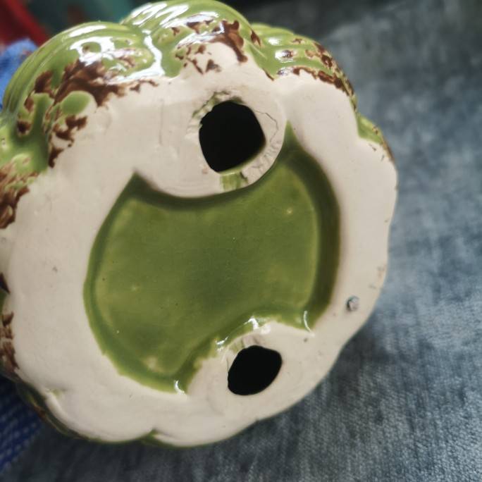 "Ink Porcelain" Porcelain Crafts Ceramic Green Retro Pumpkin Swing Decoration