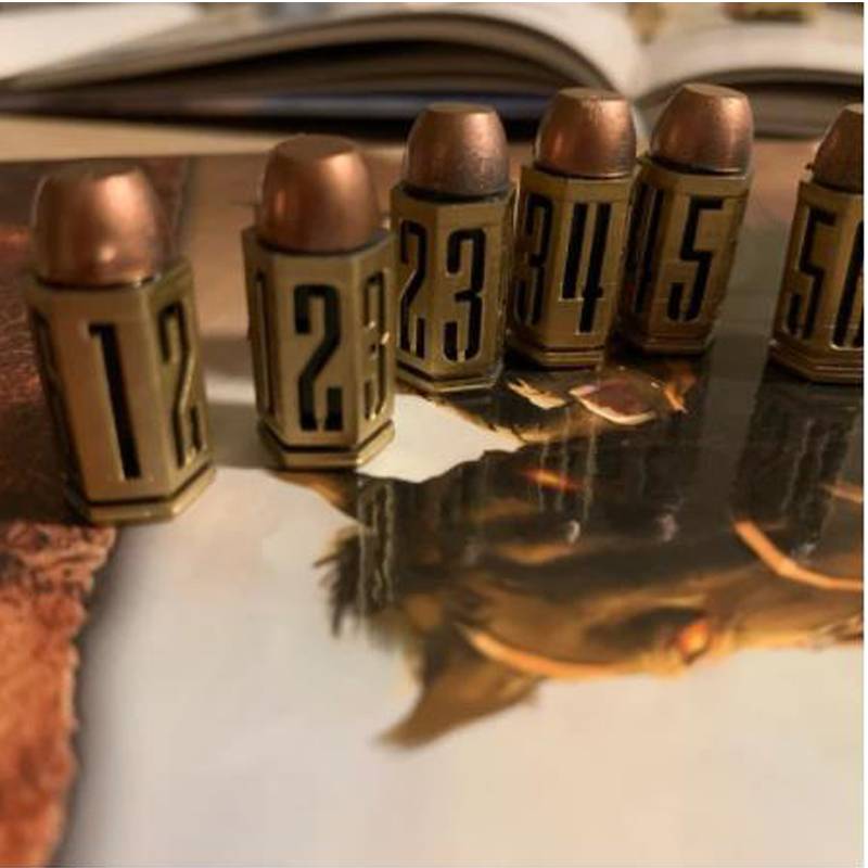 D6 Bullet Dice Setd6 Bullet Dice Dice Crafts Crafts Packing Resin Creative Personality Cross -border