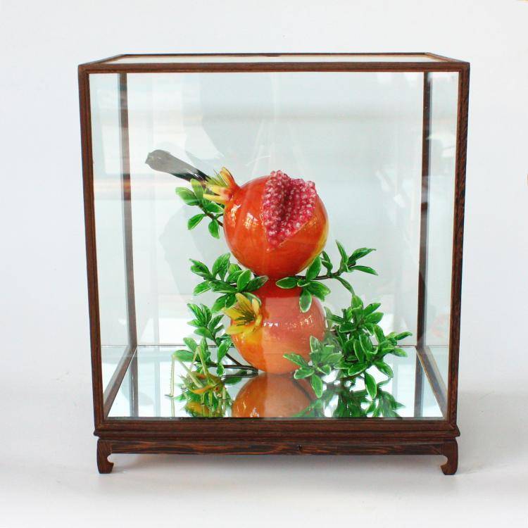 Lantern Gong Pomegranate Boshan High -end Glass Wedding Display