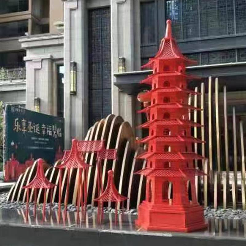 Guangzhou Iron Tower Xiaoman waist model Outdoor large Oriental pearl custom photography prop decoration floor decoration