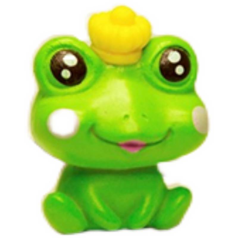 Prose Super Small Cartoon Q version of the frog Crown King Zizi Plastic Model Doll Swing