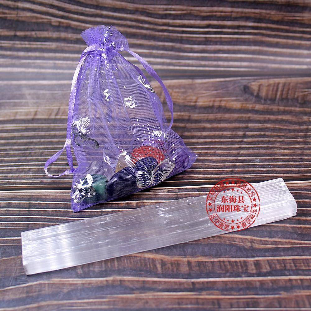 Natural crystal crushing gemstone ornaments Gypsum board base new products hot -selling seven -color crystal