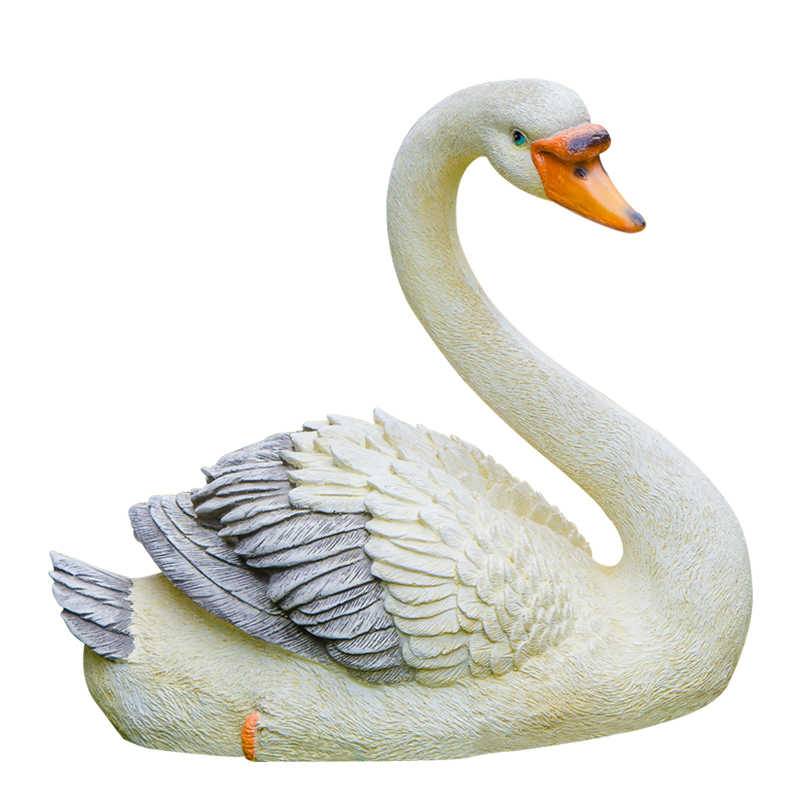 Garden Decoration Villa Garden Outdoor Pond, Garden Garden Landscape Decoration Animal simulation Swan -sculpture Swing