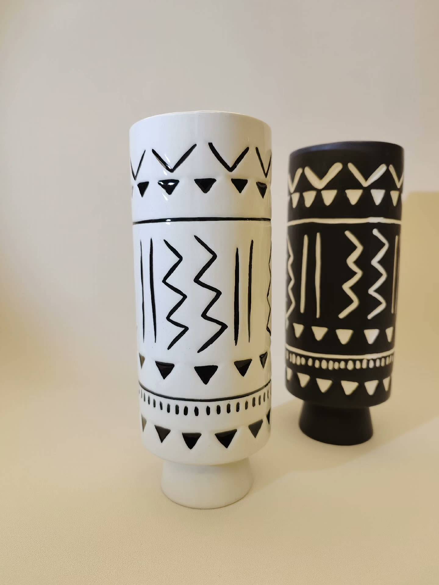 Exit European and American tail single · ceramic three -dimensional geometric pattern flower vase flower pot home ornaments