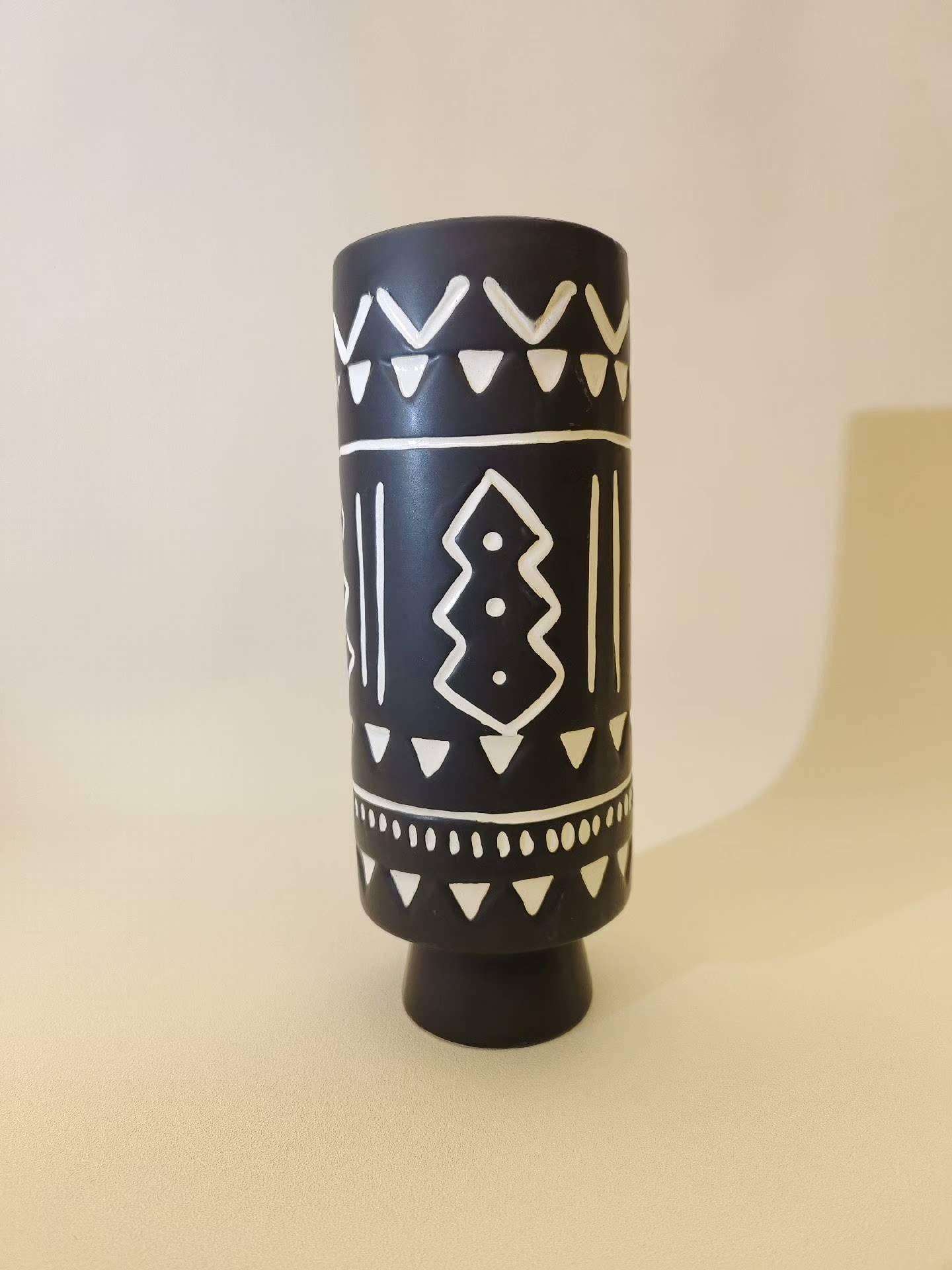 Exit European and American tail single · ceramic three -dimensional geometric pattern flower vase flower pot home ornaments