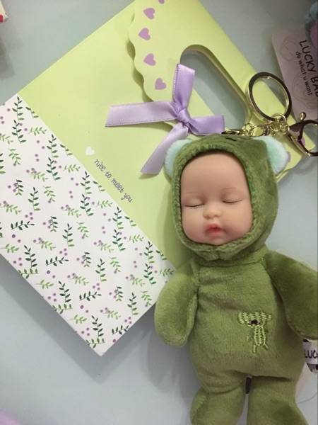 !Send a small sack!luckbaby pendant keychain sleeping doll gift toy gift