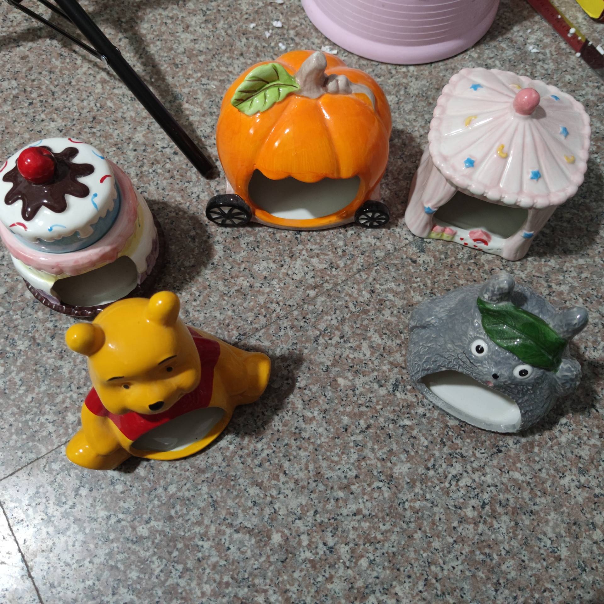 Ceramic Hangzhewo Nest Capture Animal Sleeping Nest Cake Vinnie Bear Pumpkin Car Tent Totoro Settings