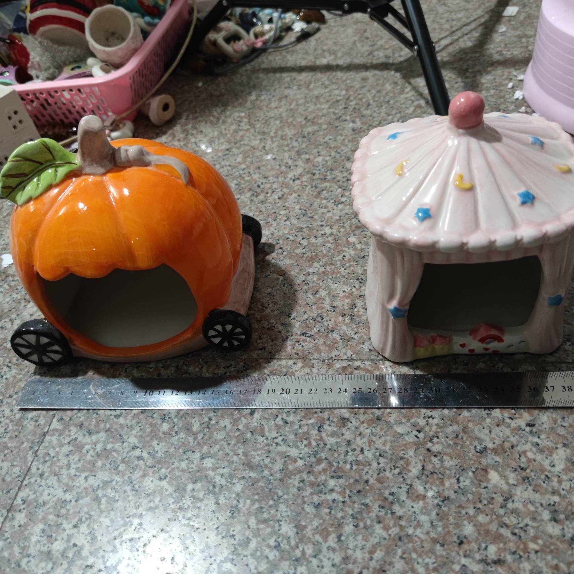 Ceramic Hangzhewo Nest Capture Animal Sleeping Nest Cake Vinnie Bear Pumpkin Car Tent Totoro Settings
