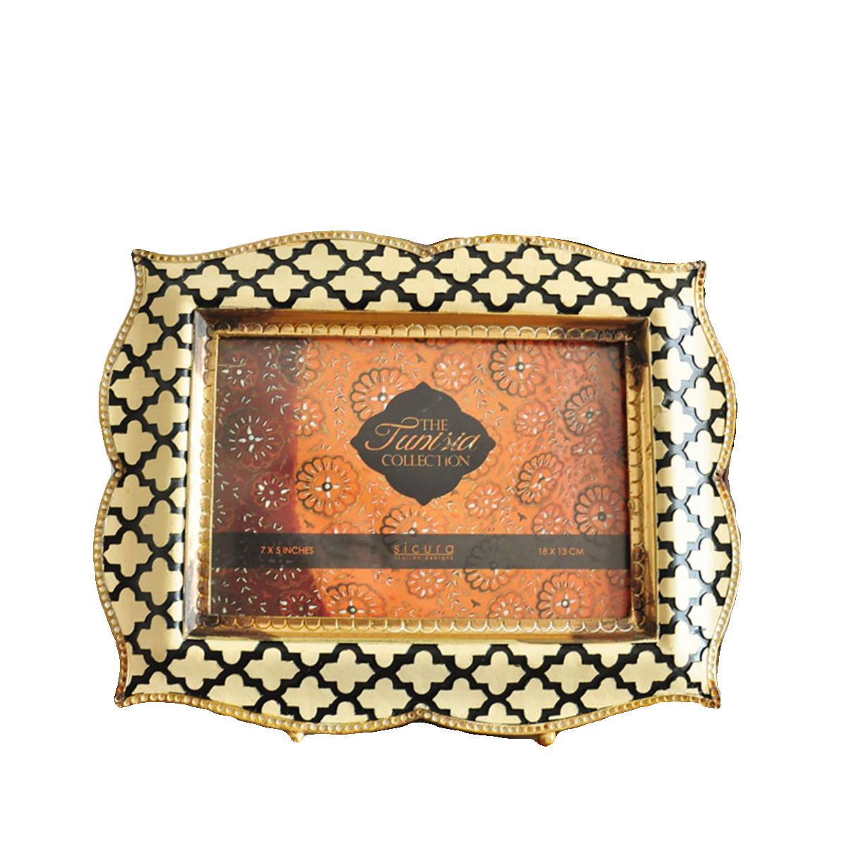 Retro -creative 7 -inch carved black and white photo frame decoration
