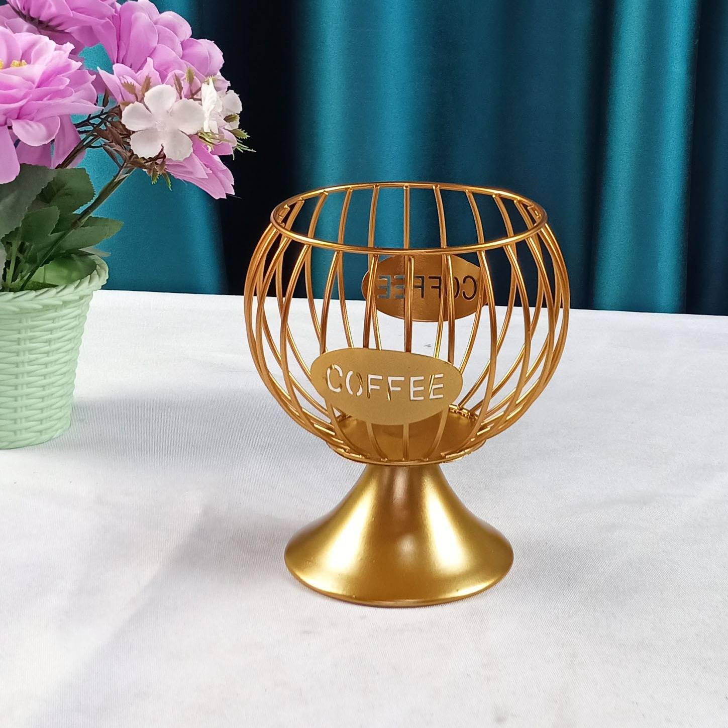 Factory Direct Sale Creative Iron Coffee Capsule Harmented Basketball Big Barn L basey Jelly Frame Grandma Cup Iron Slashed