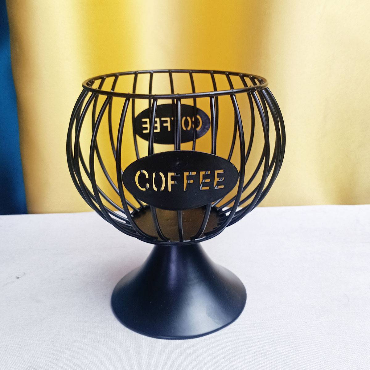 Factory Direct Sale Creative Iron Coffee Capsule Harmented Basketball Big Barn L basey Jelly Frame Grandma Cup Iron Slashed