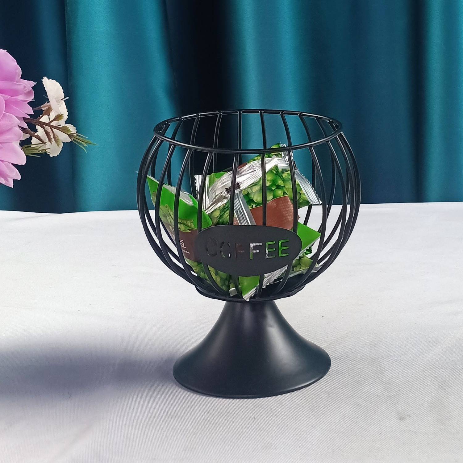 Factory Direct Sale Creative Iron Coffee Capsule Harmented Basketball Big Barn L basey Jelly Frame Grandma Cup Iron Slashed