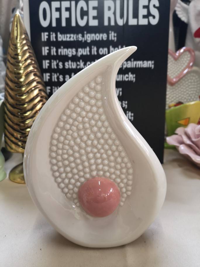 "Ink Porcelain" Porcelain Crafts Ceremony Ceramics Pearl Glaze Water Drops Swing Decoration