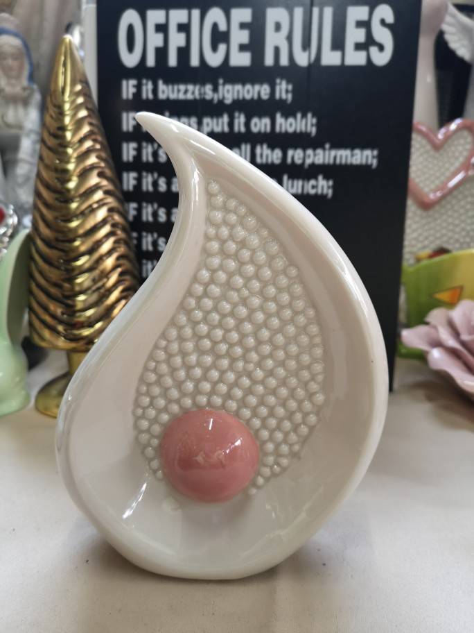 "Ink Porcelain" Porcelain Crafts Ceremony Ceramics Pearl Glaze Water Drops Swing Decoration