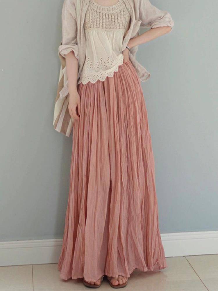 French light luxury high -waist big skirt skirt