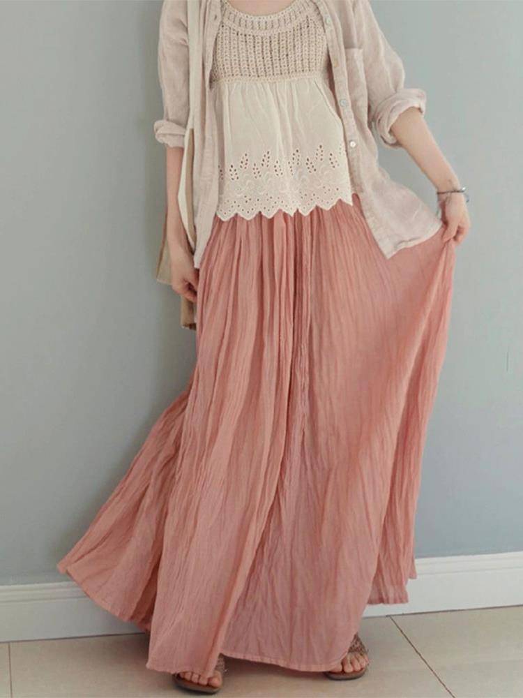 French light luxury high -waist big skirt skirt