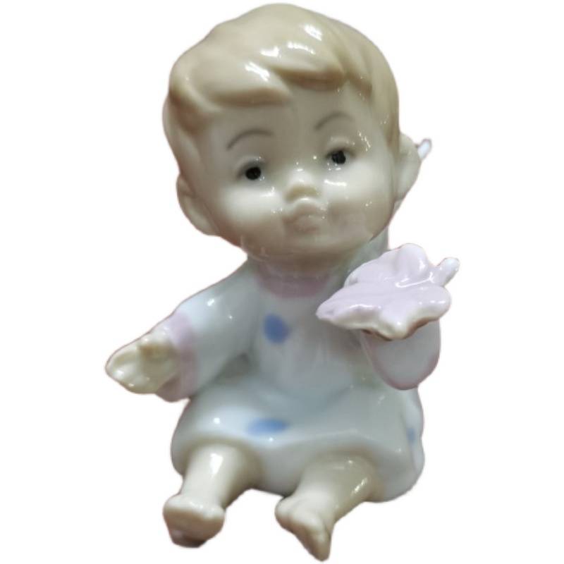 Exit original single -end hand -painted ceramic boy angel all -porcelain ornaments creative gift crafts