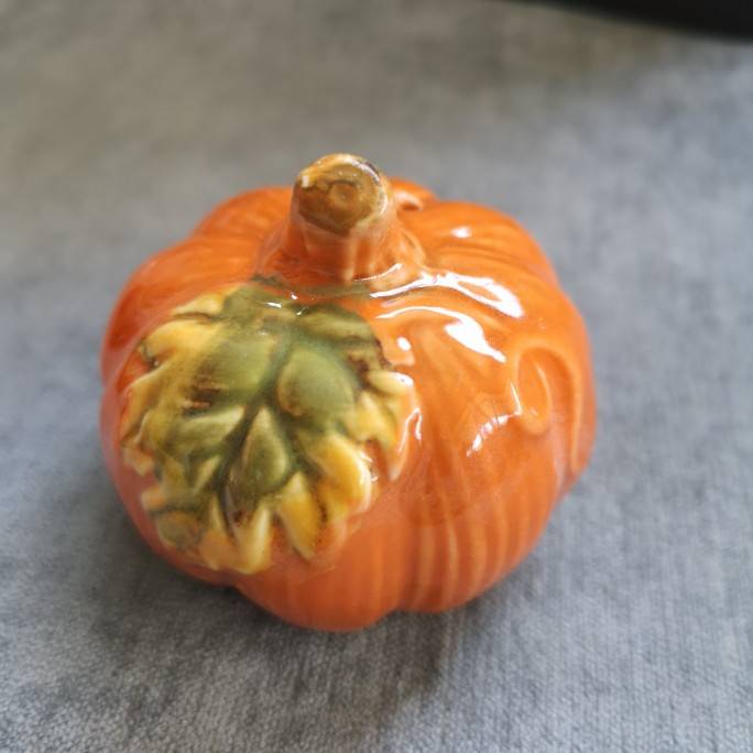 "Ink Porcelain" Porcelain Crafts Ceremony Ceramics Orange Kiln Change Pumpkin Display Christmas Decoration