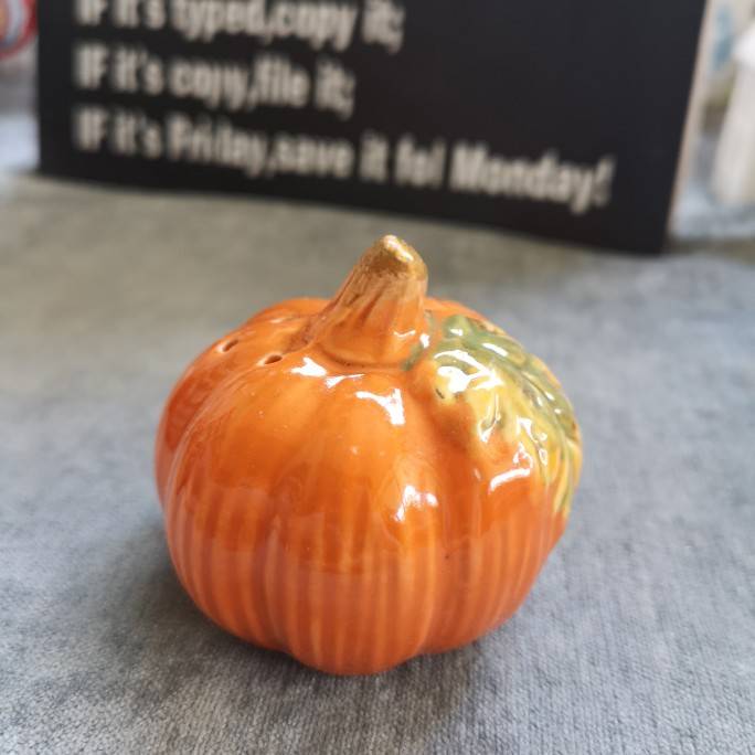 "Ink Porcelain" Porcelain Crafts Ceremony Ceramics Orange Kiln Change Pumpkin Display Christmas Decoration