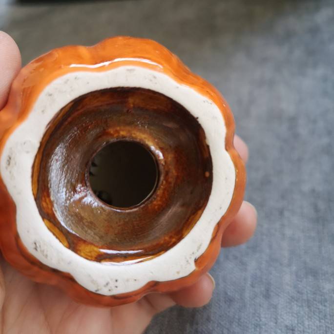 "Ink Porcelain" Porcelain Crafts Ceremony Ceramics Orange Kiln Change Pumpkin Display Christmas Decoration